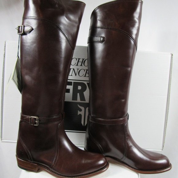 Frye Shoes - FRYE Dark Brown Dorado Tall Riding Boots NEW
